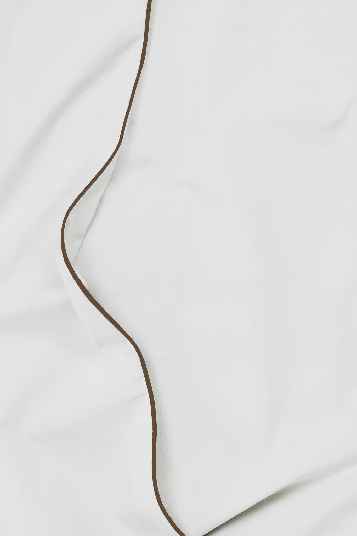 Duvet Cover in Contrast Edge, Prism with Carob