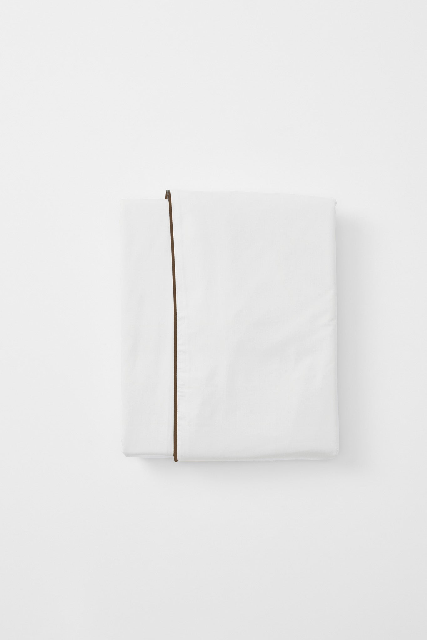 Duvet Cover in Contrast Edge, Prism with Carob