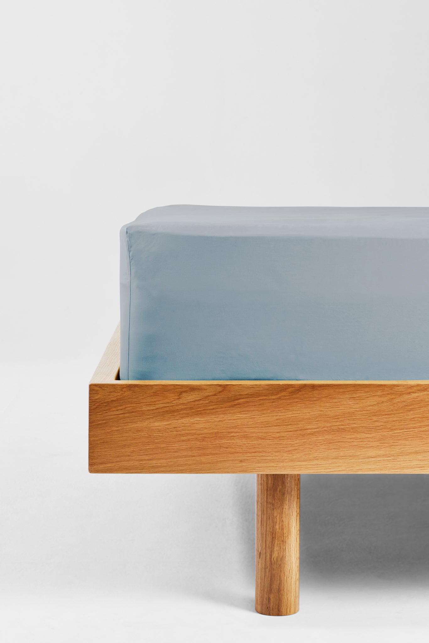 Fitted Sheet in Half Blue