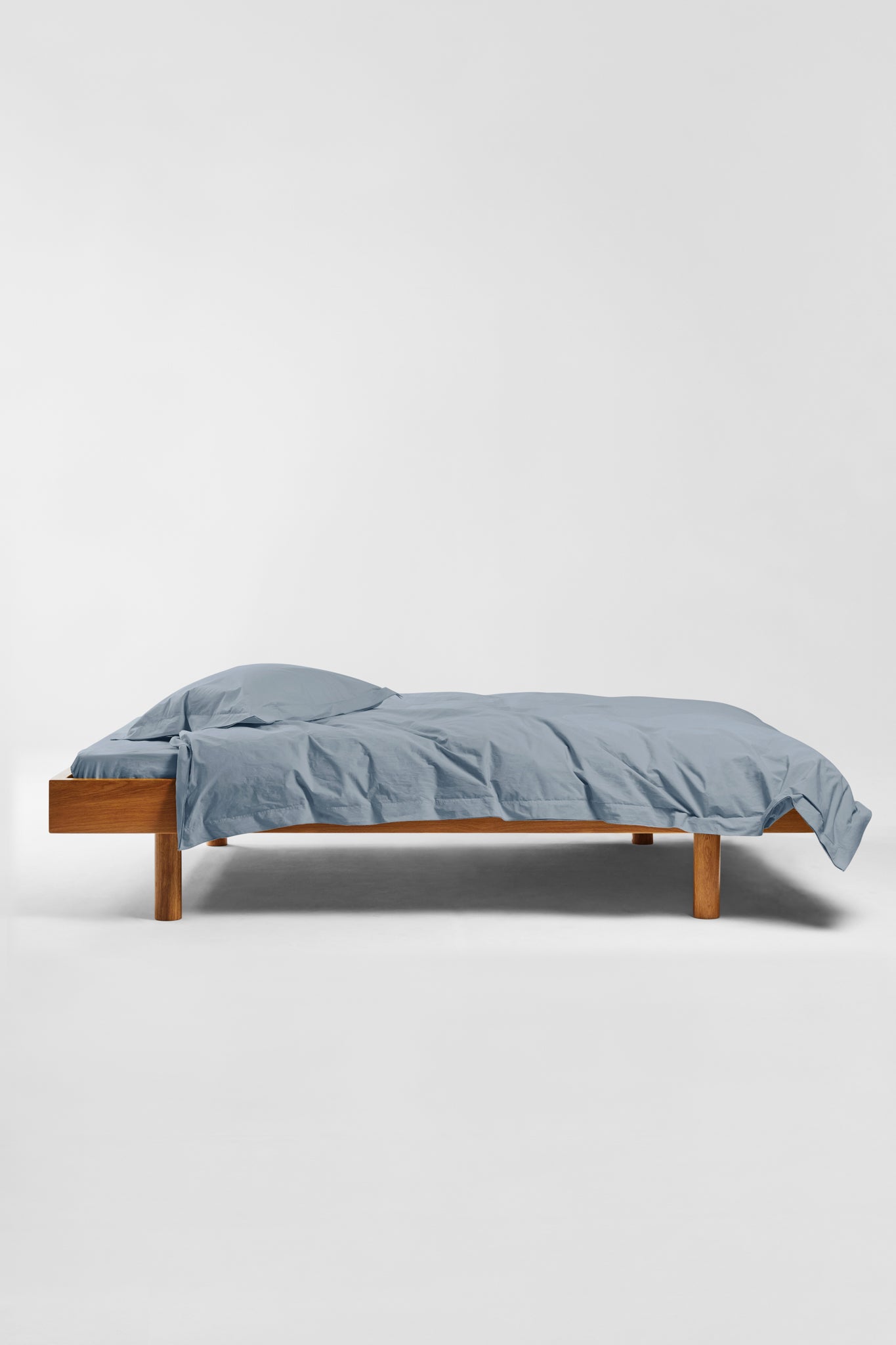 Fitted Sheet in Half Blue