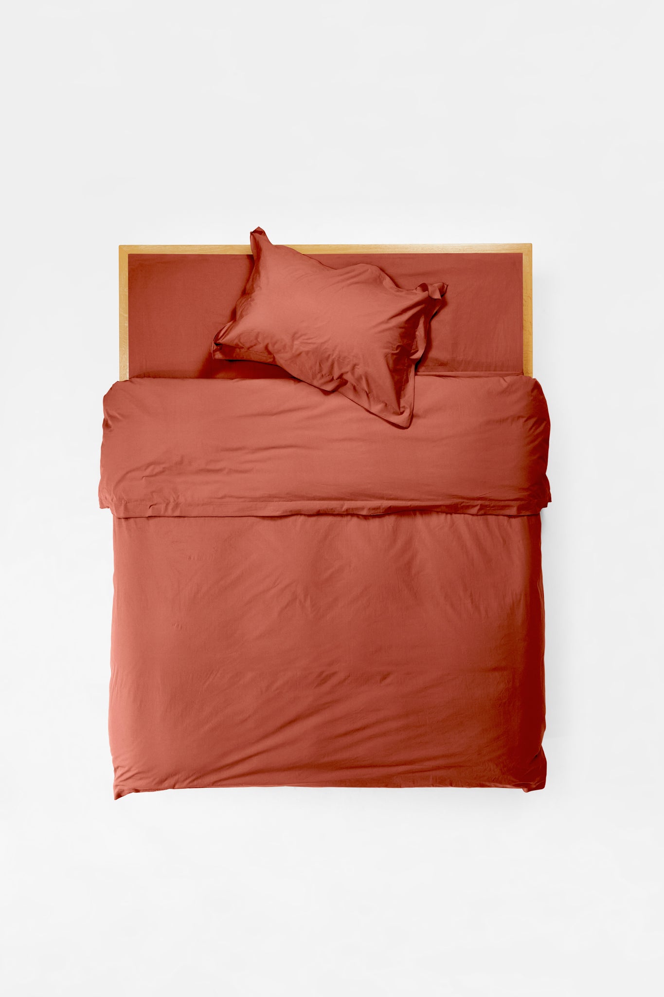 Flat Sheet in Ochre Red