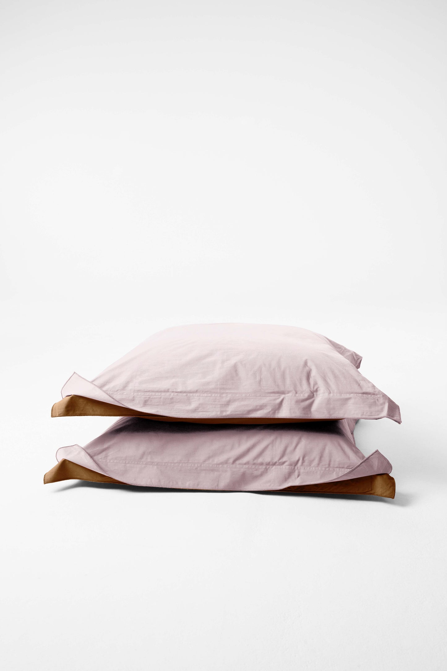 Euro Pillowcase Pair in Bi Colour - Lilac and Carob