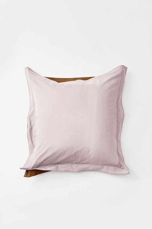 Product Image - Euro Pillowcase Pair in Bi Colour - Lilac and Carob