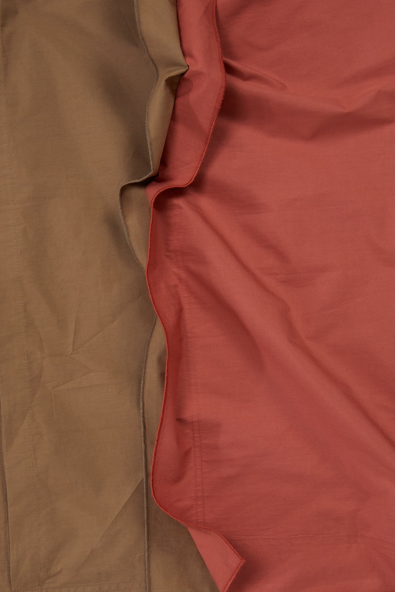 Pillowcase Pair in Bi Colour - Carob and Ochre Red