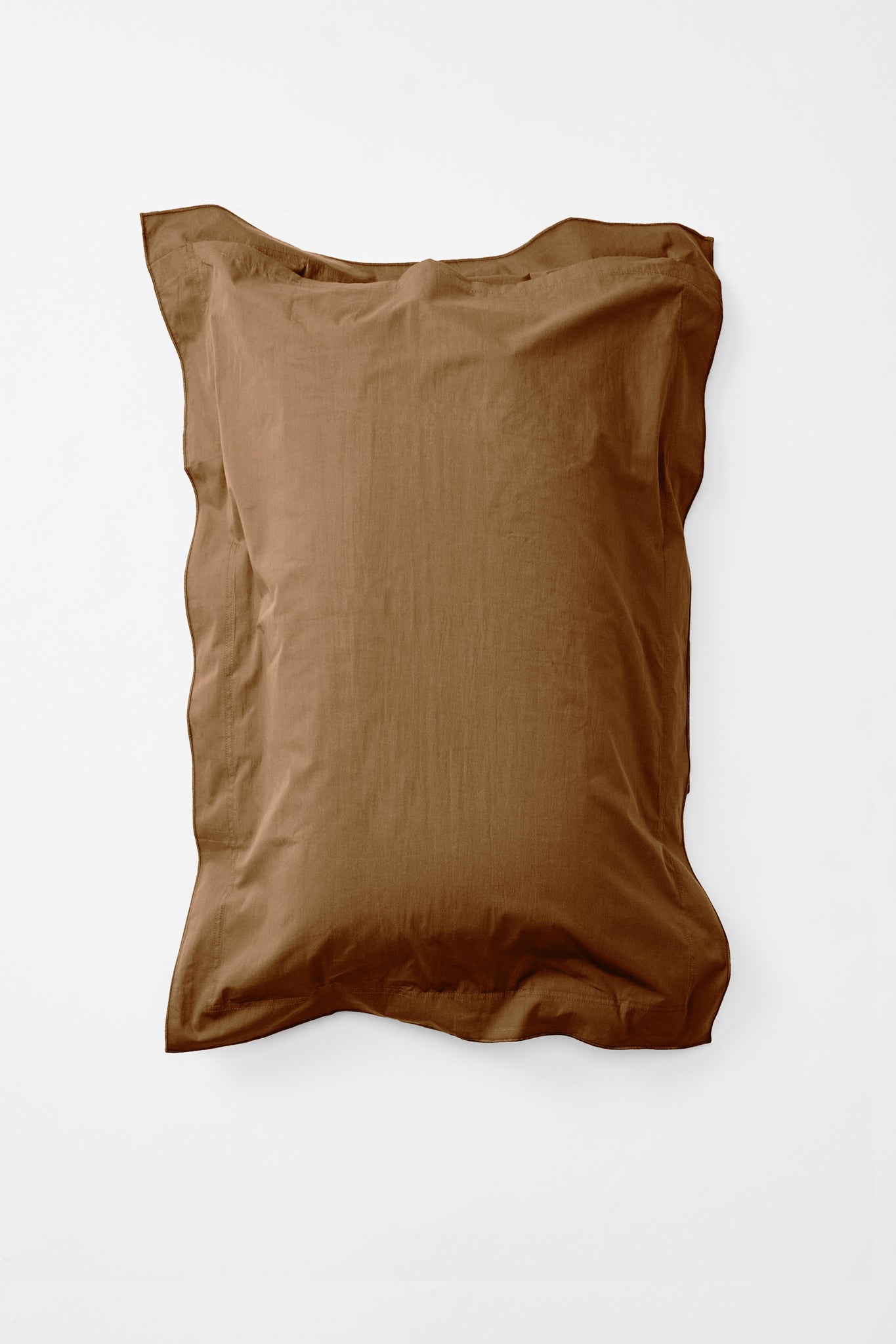 Pillowcase Pair in Bi Colour - Carob and Ochre Red