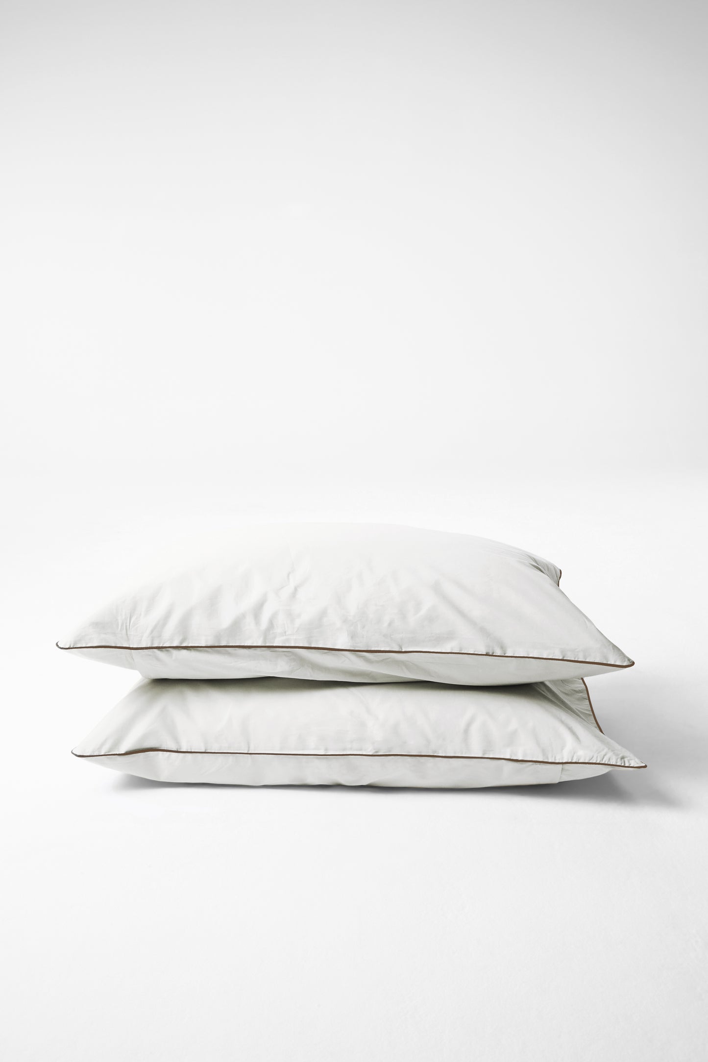 Pillowcase Pair in Contrast Edge, Prism with Carob