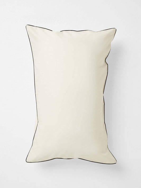 Product Image - King Pillowcase Pair in Contrast Edge, Canvas with Cinder