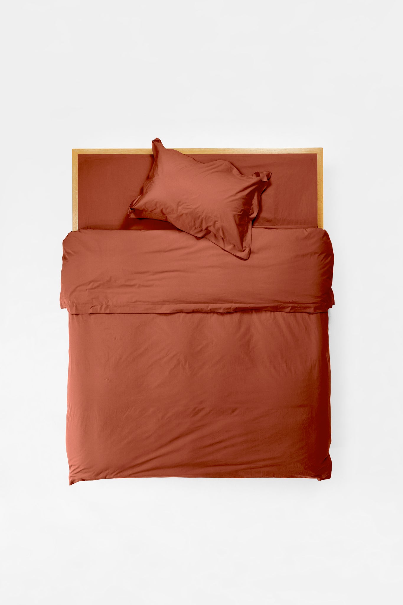 Pillowcase Pair in Ochre Red