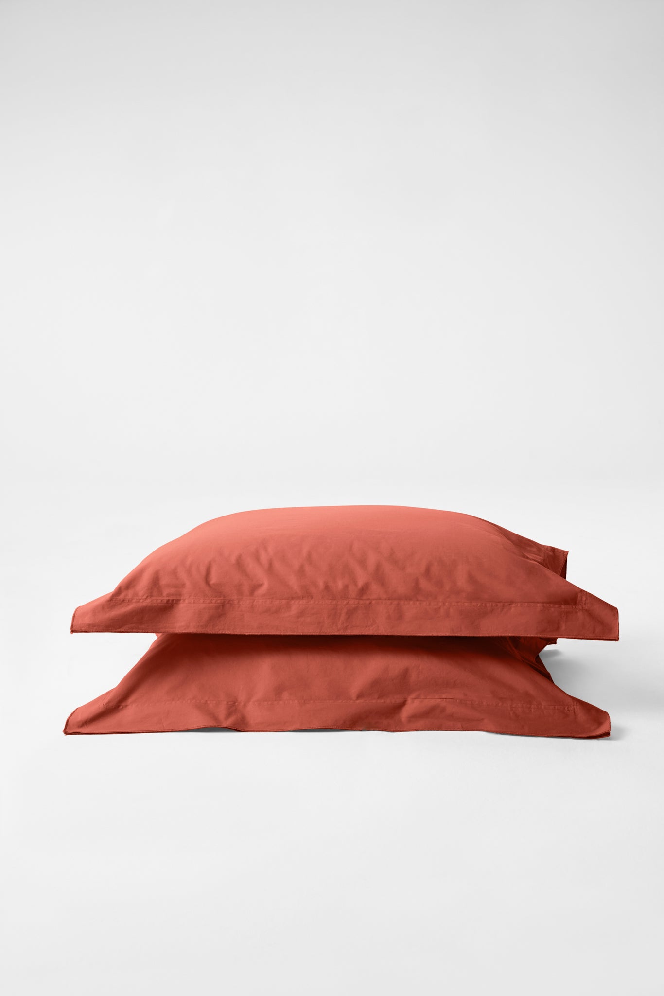 Pillowcase Pair in Ochre Red