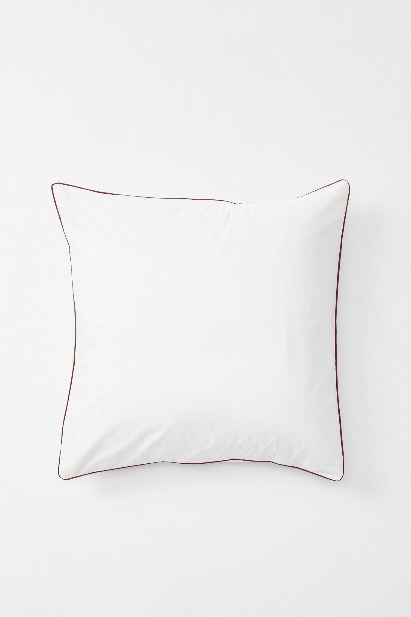 Euro Pillowcase Pair in Contrast Edge, Prism Sateen with Eggplant