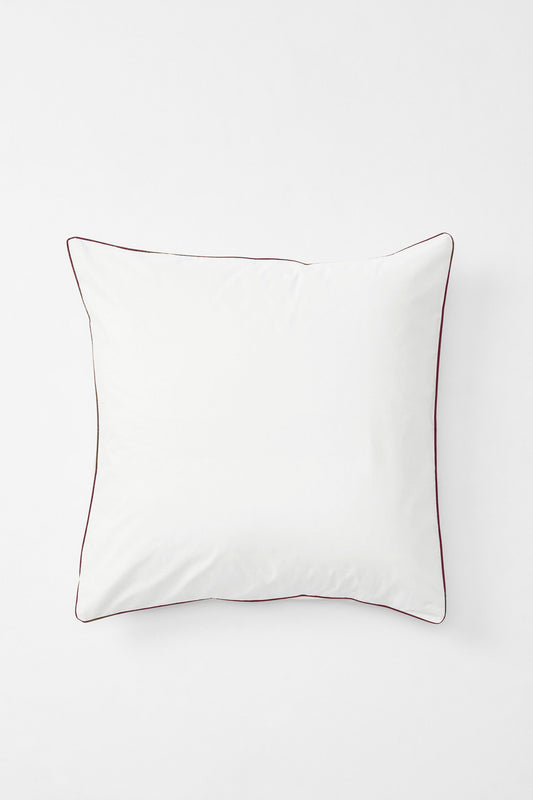 Product Image - Euro Pillowcase Pair in Contrast Edge, Prism Sateen with Eggplant