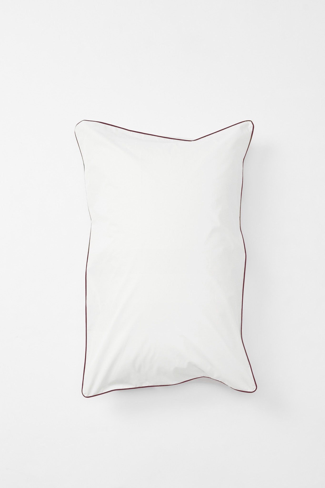 Pillowcase Pair in Contrast Edge, Prism Sateen with Eggplant