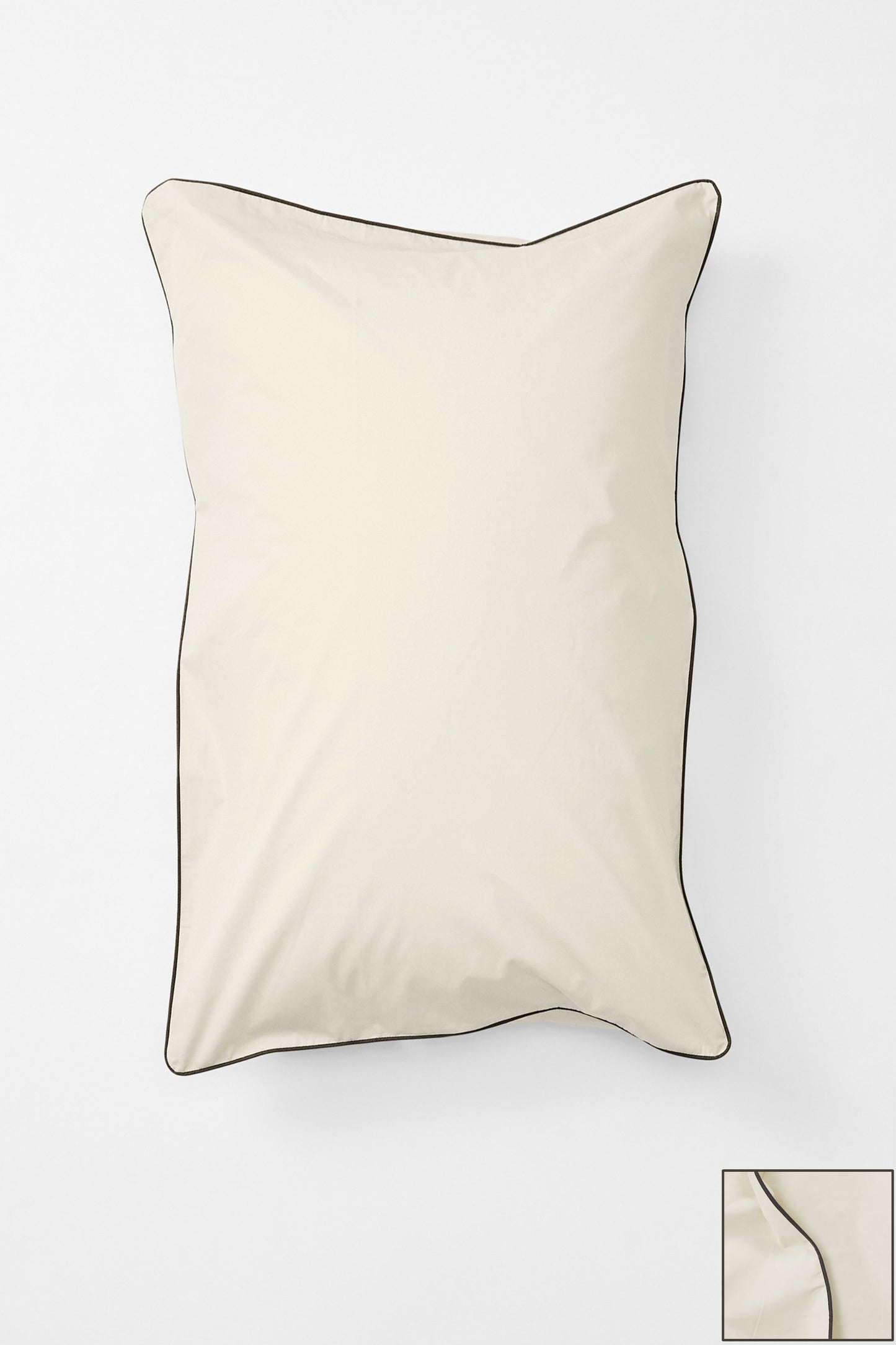 Contrast Edge, Canvas with Cinder -  Pillowcase Pair
