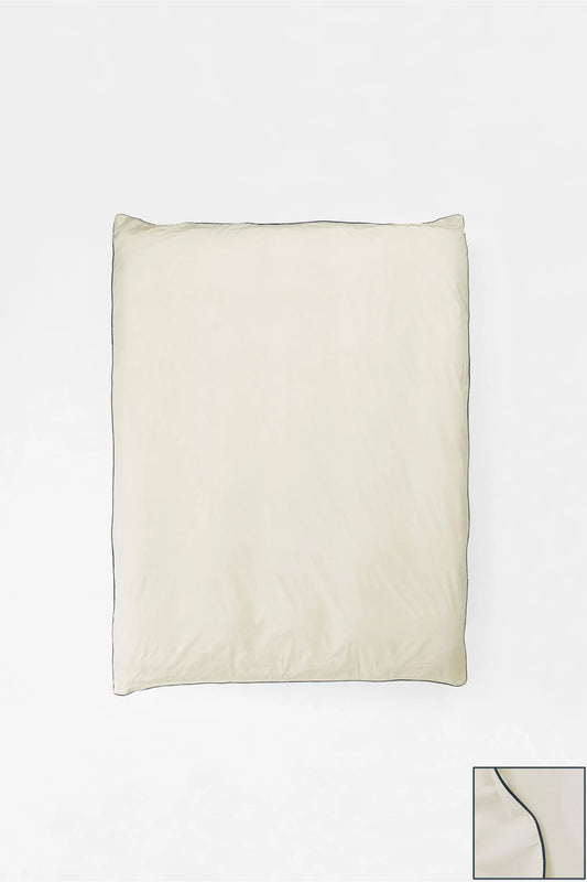Product Image - Contrast Edge, Canvas with Navy - Duvet Cover