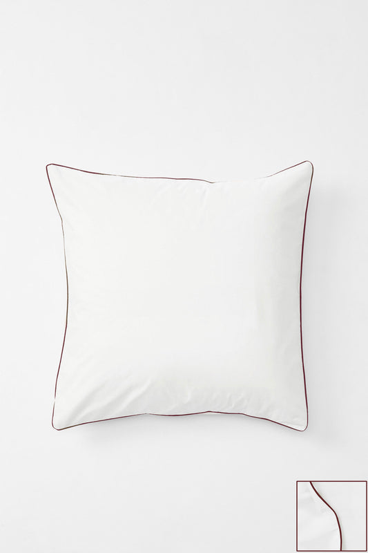 Product Image - Euro Pillowcase Pair in Contrast Edge, Prism Sateen with Eggplant