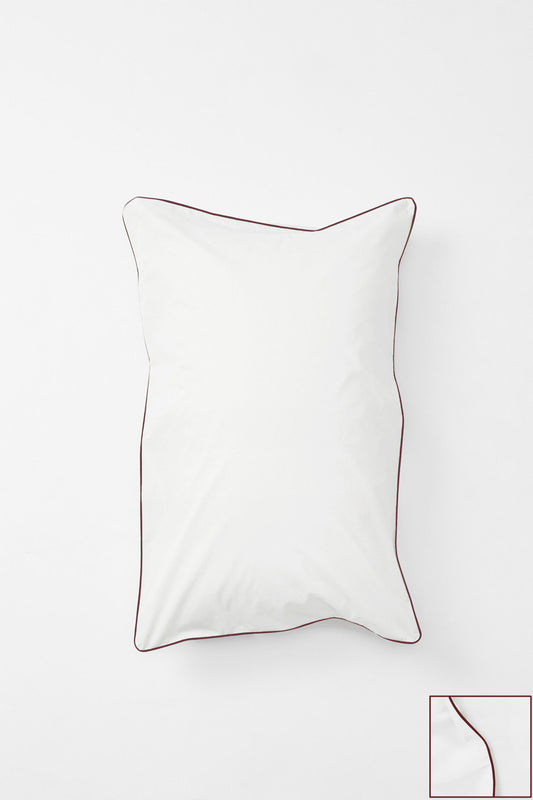 Product Image - Pillowcase Pair in Contrast Edge, Prism Sateen with Eggplant