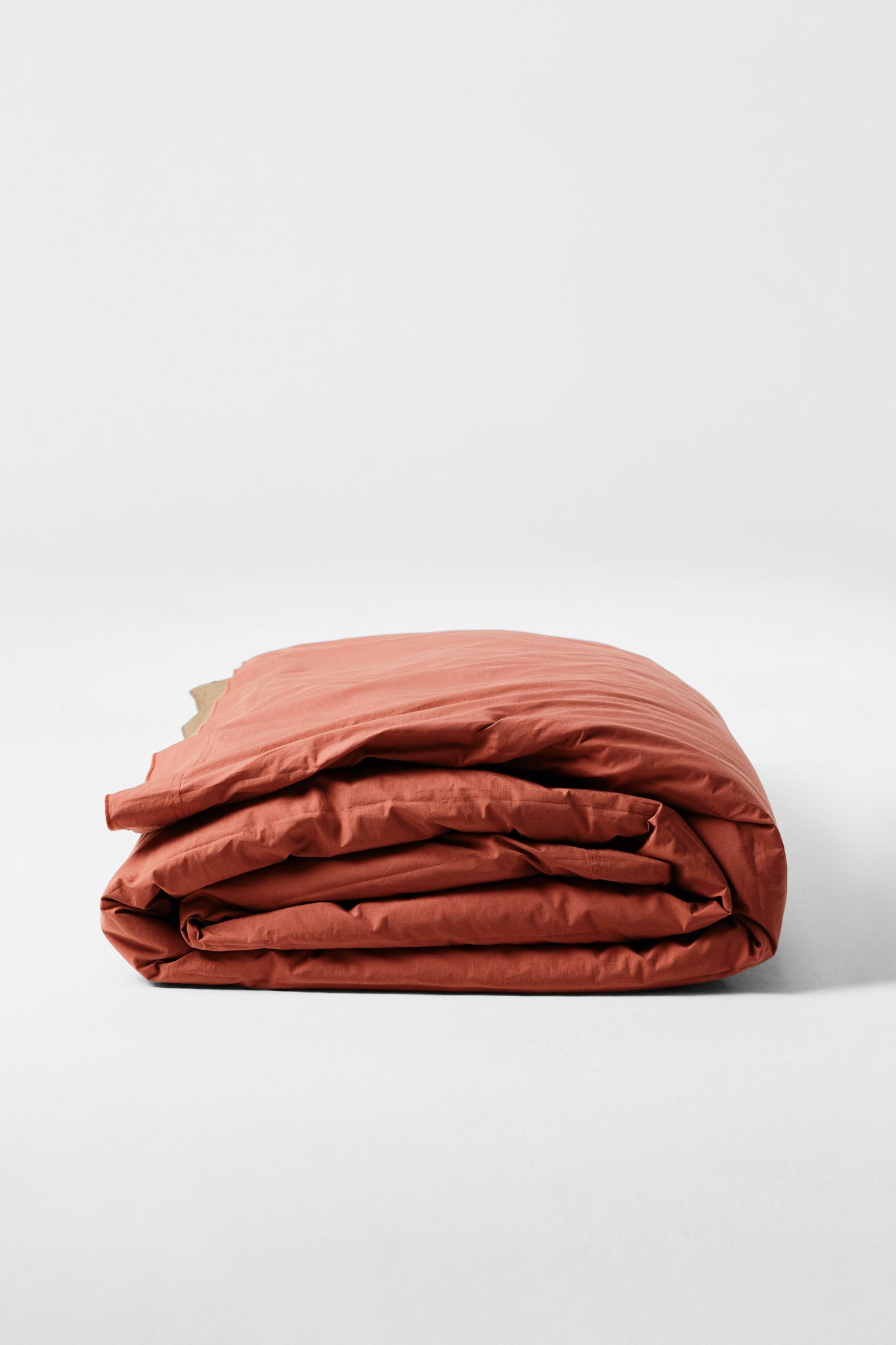 Duvet Cover in BI COLOUR Carob and Ochre Red