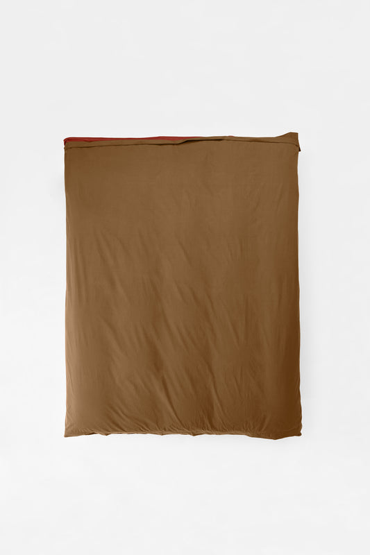 Product Image - Duvet Cover in BI COLOUR Carob and Ochre Red