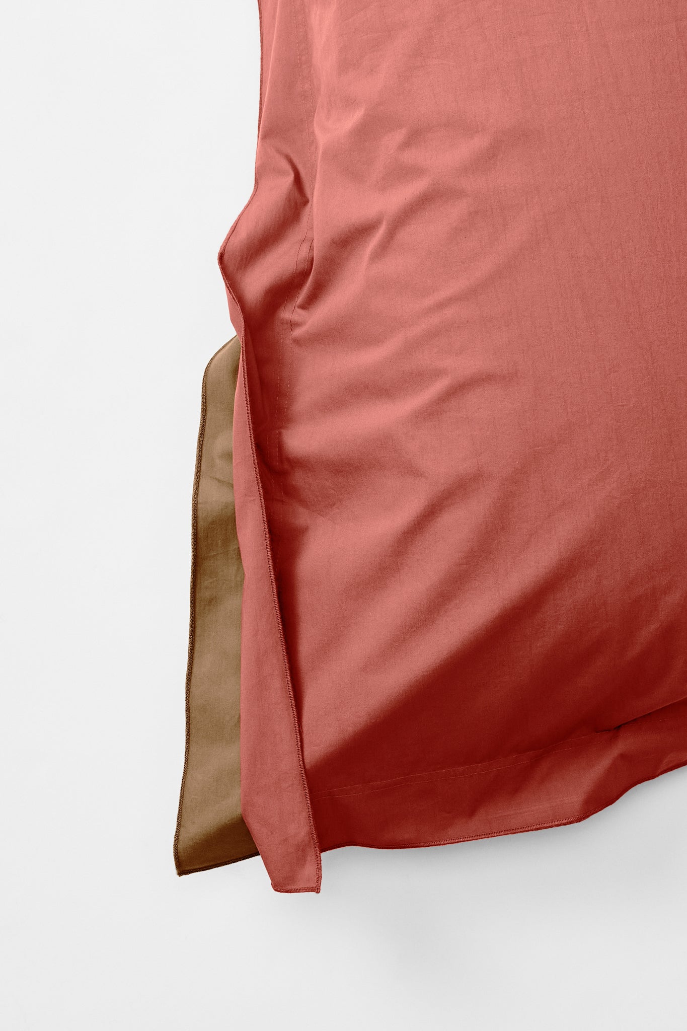 Euro Pillowcase Pair in Bi Colour - Carob and Ochre Red