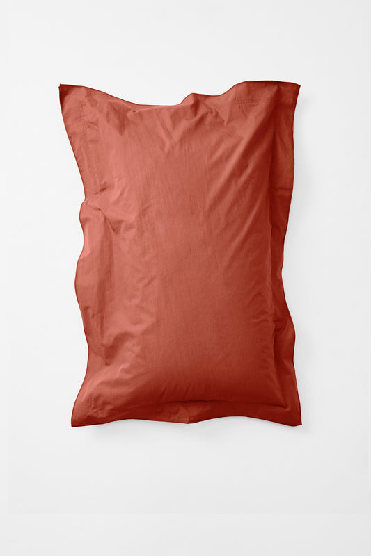 Product Image - Pillowcase Pair in Bi Colour - Carob and Ochre Red