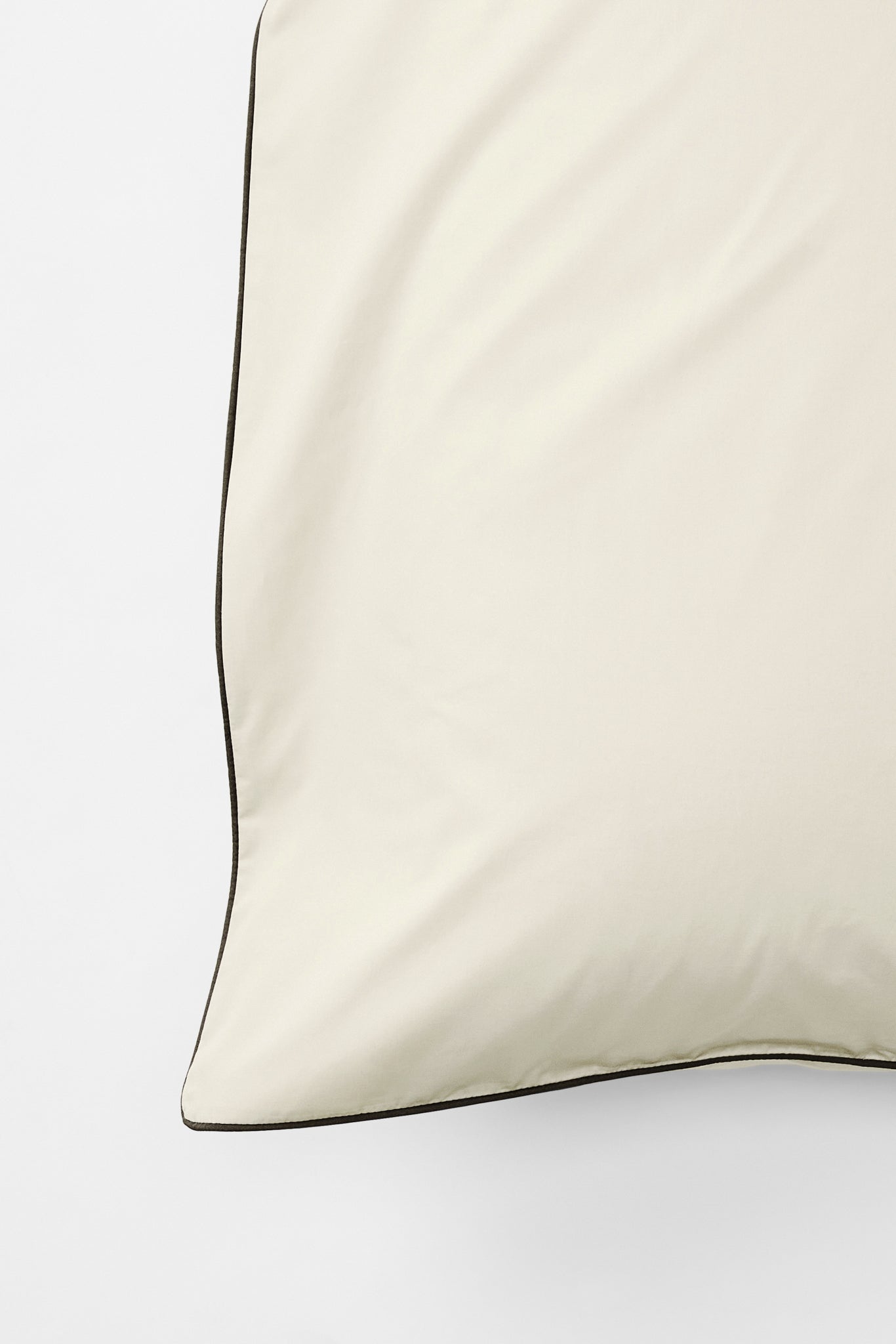 Euro Pillowcase Pair in Contrast Edge - Canvas and Cinder