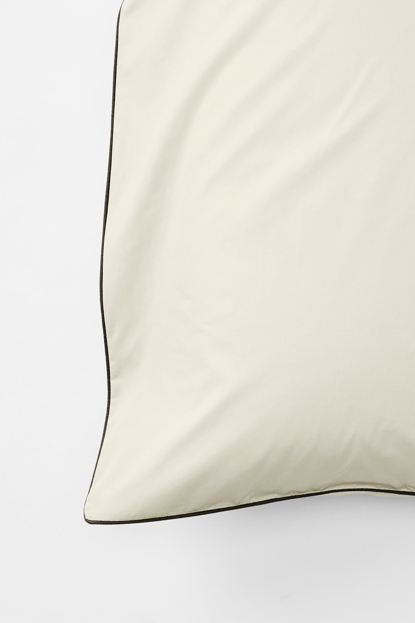 Duvet Cover in Contrast Edge, Canvas with Cinder