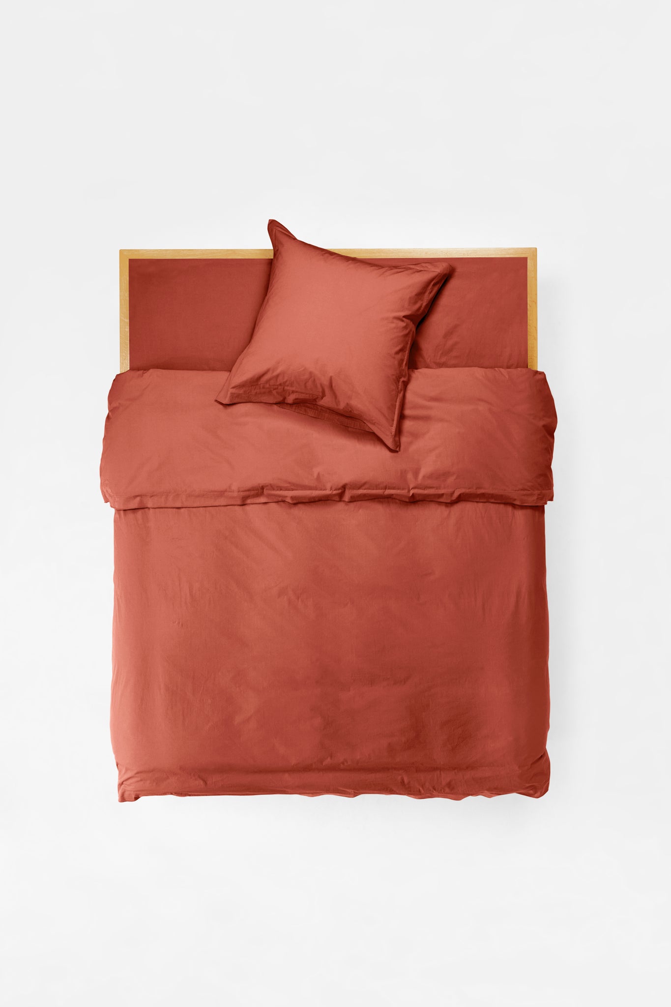 Duvet Cover in Ochre Red